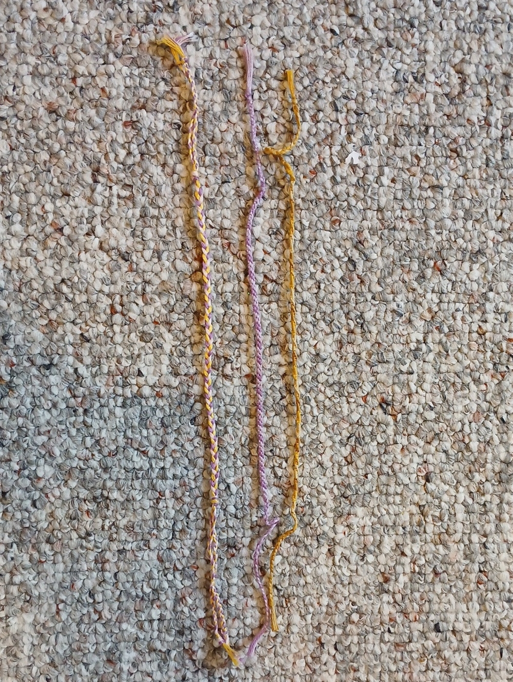Handmade Yellow and Pink Braided Bracelets